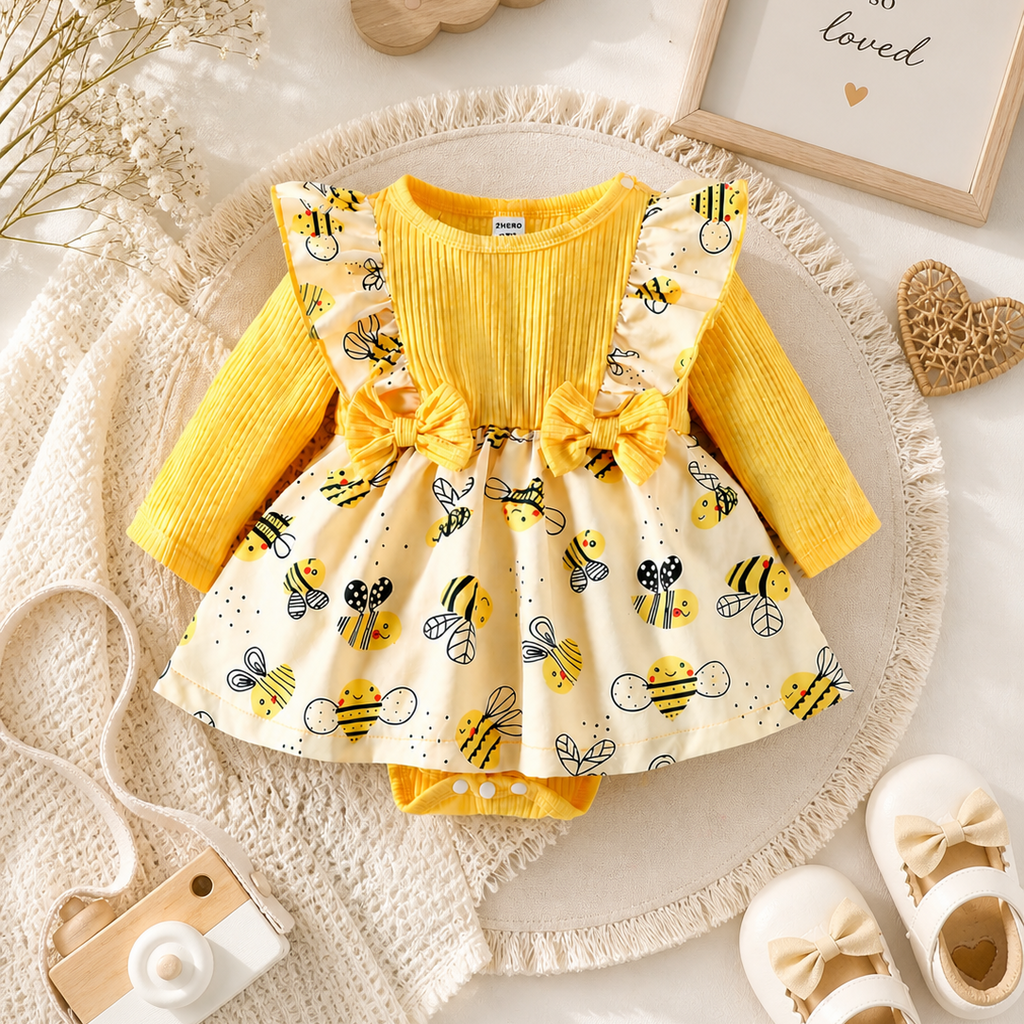Vestido Body Abejitas con Moños💛