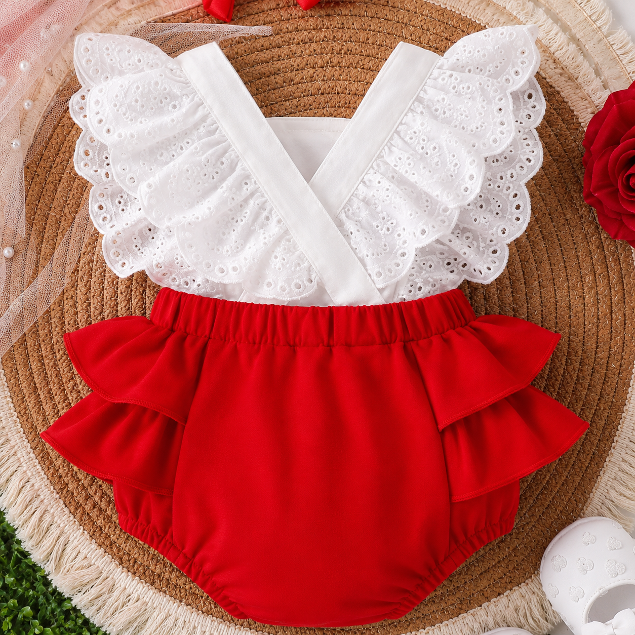 🍓 Set 2 piezas Enterizo fresa + Bincha