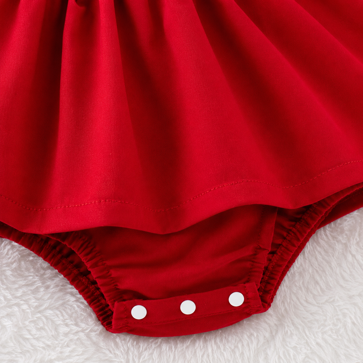 🎀 Set 3 piezas – Body corazones + Falda roja con moños + Diadema