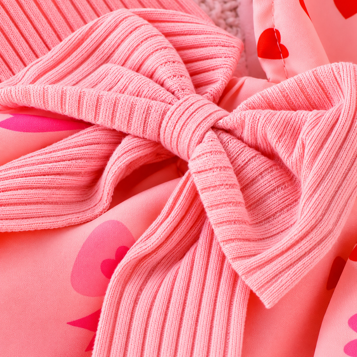 🎀 Set 3 niña: Enterizo+ Overol con corazones + Diadema | Rosa coral