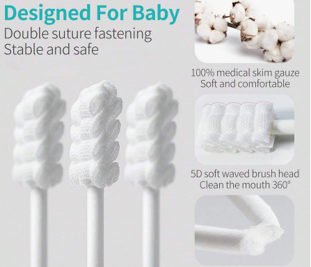 🦷 Limpia Encías Bebé 360° | Gasa Médica Suave