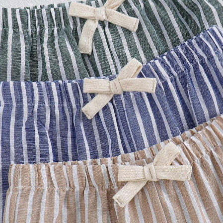 👖 Pantalones Rayas Niño| Azul, Verde y Beige